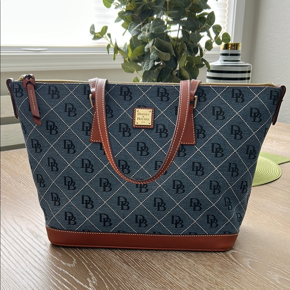 Dooney & Bourke Maxi Quilt Tote in Denim